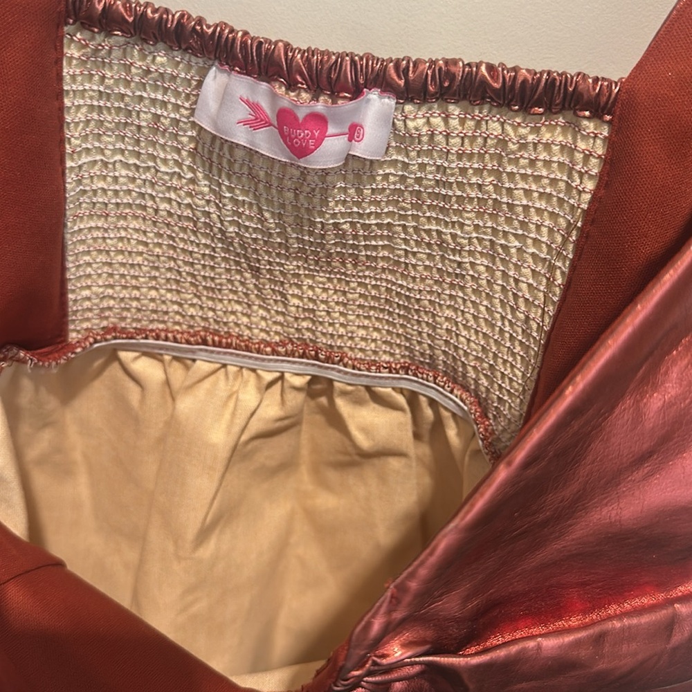 Buddy Love Metallic Rust Puff Sleeve Top - Picture 7 of 7